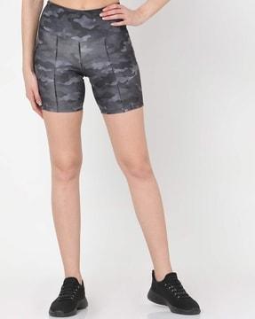 Camouflage Print Shorts with Elasticated Waist