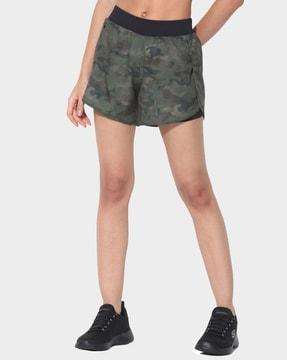 Camouflage Print Shorts with Elasticated Waist