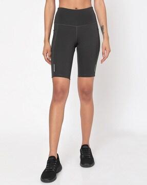 High-Rise Shorts with Elasticated Waist