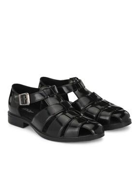 Strappy Sandals with Buckle Closure