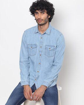 Slim Fit Shirt with Patch Pockets