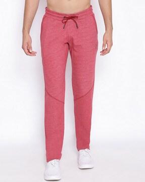 Straight Track Pants with Drawstring Waist