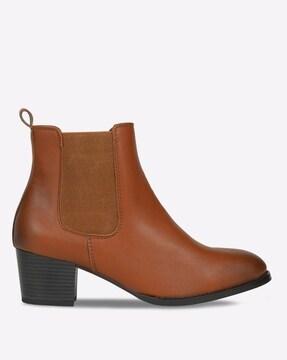 Panelled Ankle-Length Chelsea Boots