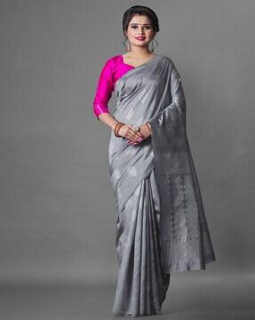 Woven Traditional Saree with Blouse Piece