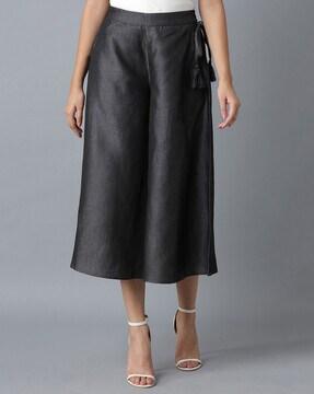 Solid Relaxed Fit Culottes