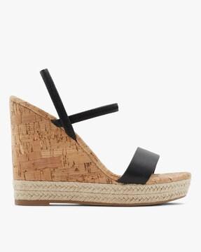 Textured Wedges with Rope Trim