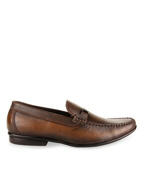 Slip-On Loafers with Metal Accent     
