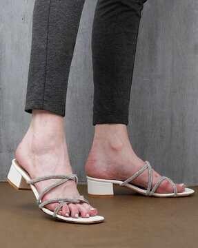 Embellished Chunky Heeled Sandals