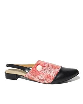 Floral Print Sling-Back Sandals