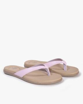 Thong-Strap Slip-On Flat Sandals