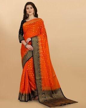 Soft Silk Saree with Woven Motifs