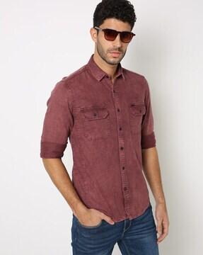Slim Fit Shirt with Flap Pockets