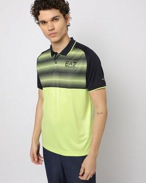 Tennis Pro Striped Polo T-shirt