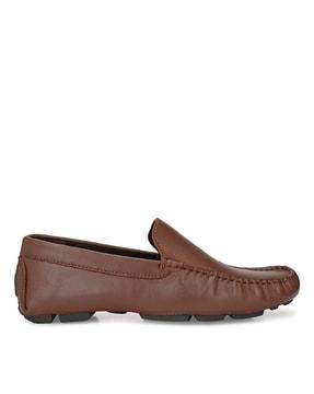 Round-Toe Low-Top Loafers 