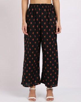 Floral Print Palazzos with Insert Pocket
