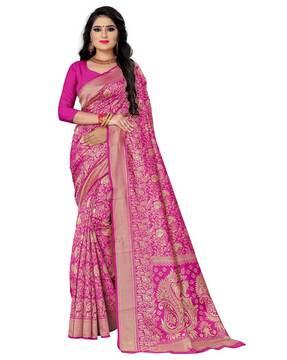 Printed Traditional Saree with Unstitched Blouse