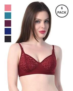 Pack of 6 Lace Non-Padded Bras