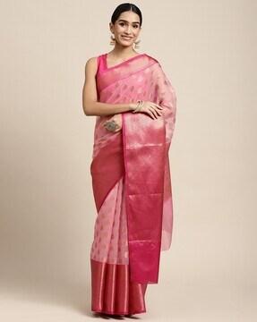 Embellished Traditional Saree with Blouse Piece