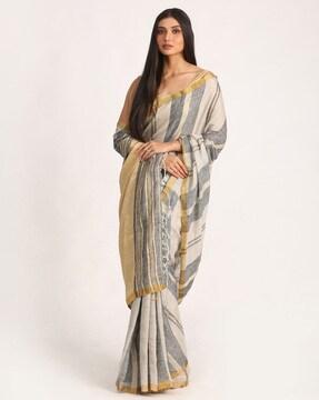 Striped Saree with Blouse Piece