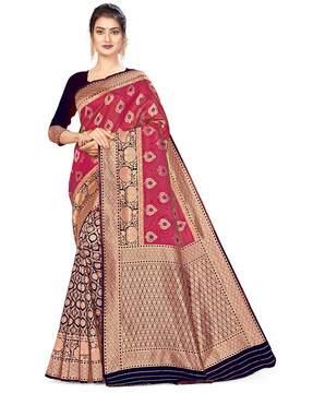 Embellished Traditional Saree with Blouse Piece