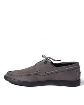 Panelled Lace-Up Boat Shoes