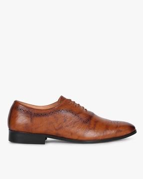 Textured Genuine Leather Formal Shoes