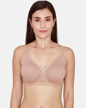 Non-Wired Non-Padded Bra with Bow Applique