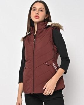 Puffer Jacket with Fur-Lined Hood