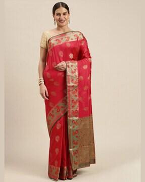 Woven Silk Saree with Blouse Piece