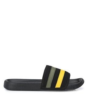 Striped Slip-On Slides