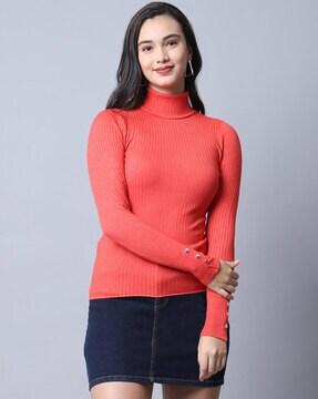 Solid Top with High Neckline