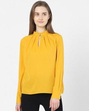 Top with Band Collar