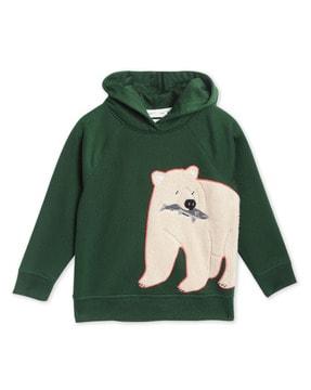 Full Sleeves Hoodie with Animal Applique