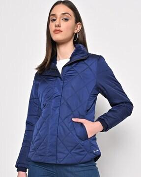 Quilted Jacket with Concealed Zip Placket