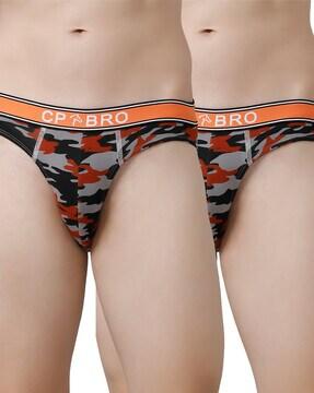 Pack of 2 Camouflage Print Briefs