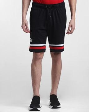 Slim Fit Shorts with Logo Print