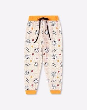 Printed Joggers with Drawstring Waistband
