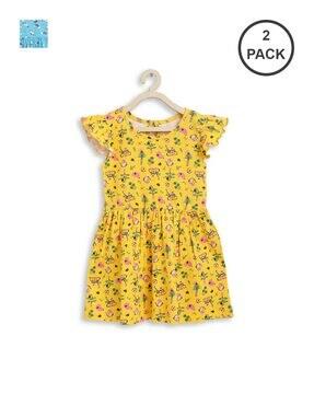 Pack of 2 Printed A-Line Dresses