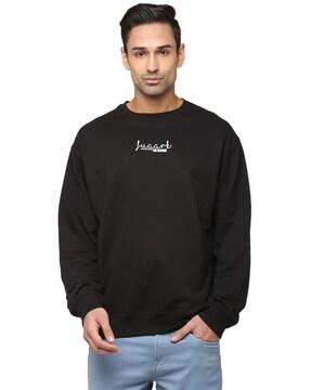 Brand Print Crew-Neck Sweatshirt
