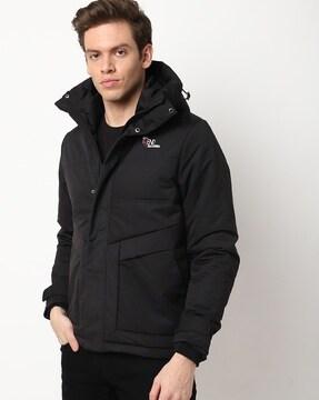 Zip-Front Puffer Jacket with Hood