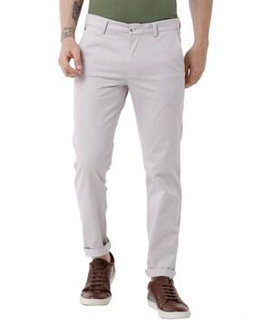 Low-Rise Slim Fit Trousers