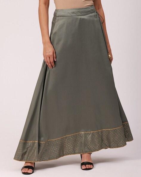 A-Line Skirt with Side Tie-Up