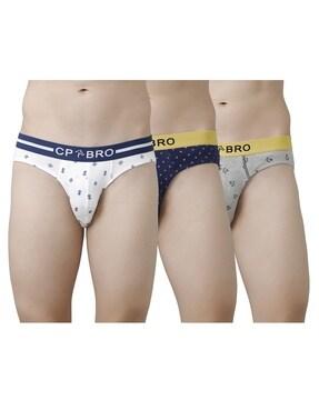 Pack of 3 Micro print Briefs