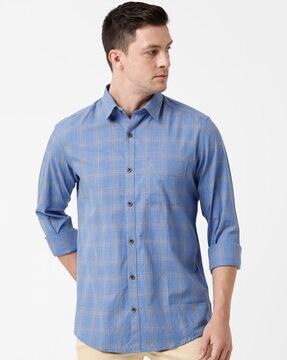 Checked Patch-Pocket Shirt