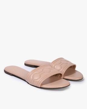 Quilted Slip-On Flat Sandals