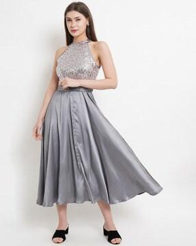 Embellished Fit & Flare Dress