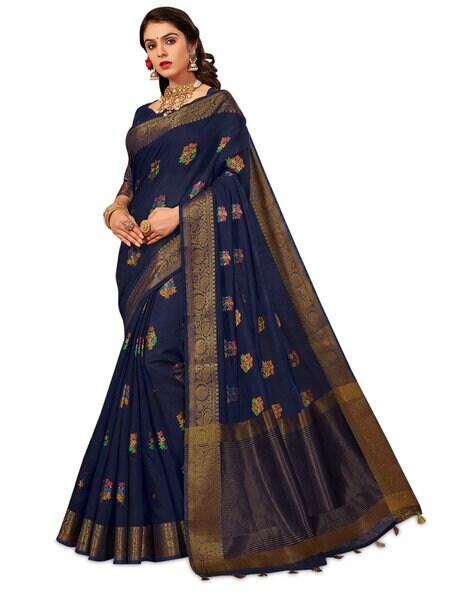 Chanderi Cotton Traditional Saree with Blouse Piece