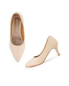 Pointed-Toe Kitten Heeled Shoes