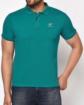 Solid Polo Neck T-shirt