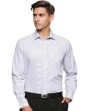 Stripes Slim Fit Shirt with Patch Pocket